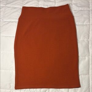 LuLaRoe Rust Orange Pencil Skirt Knee-length size S